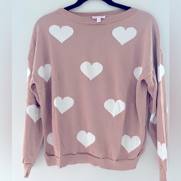 Pink Lily Full of Love Sweater | Tan | xsmall - Picture 2 of 4